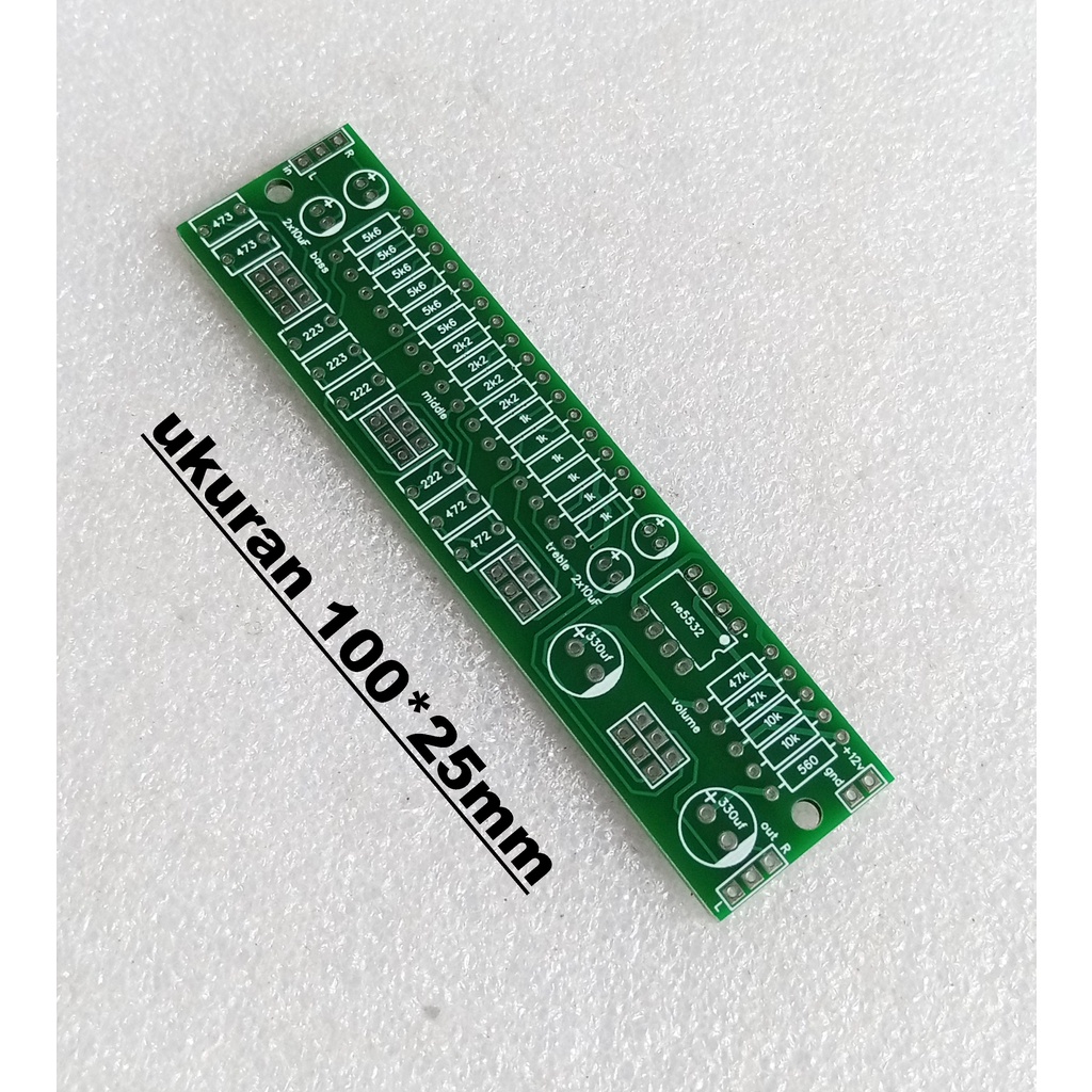 PCB ne5532 Stereo Tone Control Plus middle