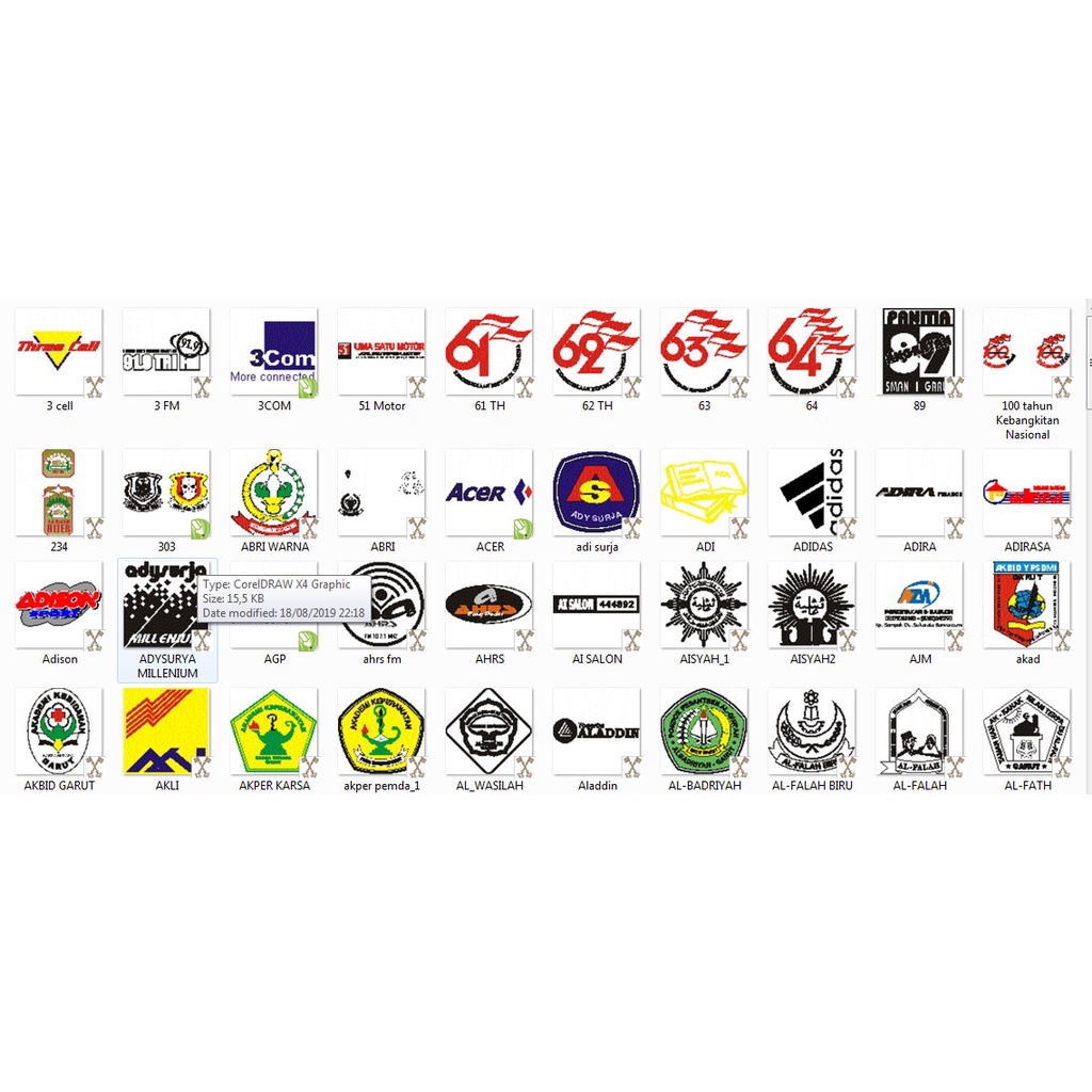 Paket Template Desain Logo Design Keren Siap Edit Pakai Format CDR Usaha Percetakan Multimedia Termurah Terlaris NP40