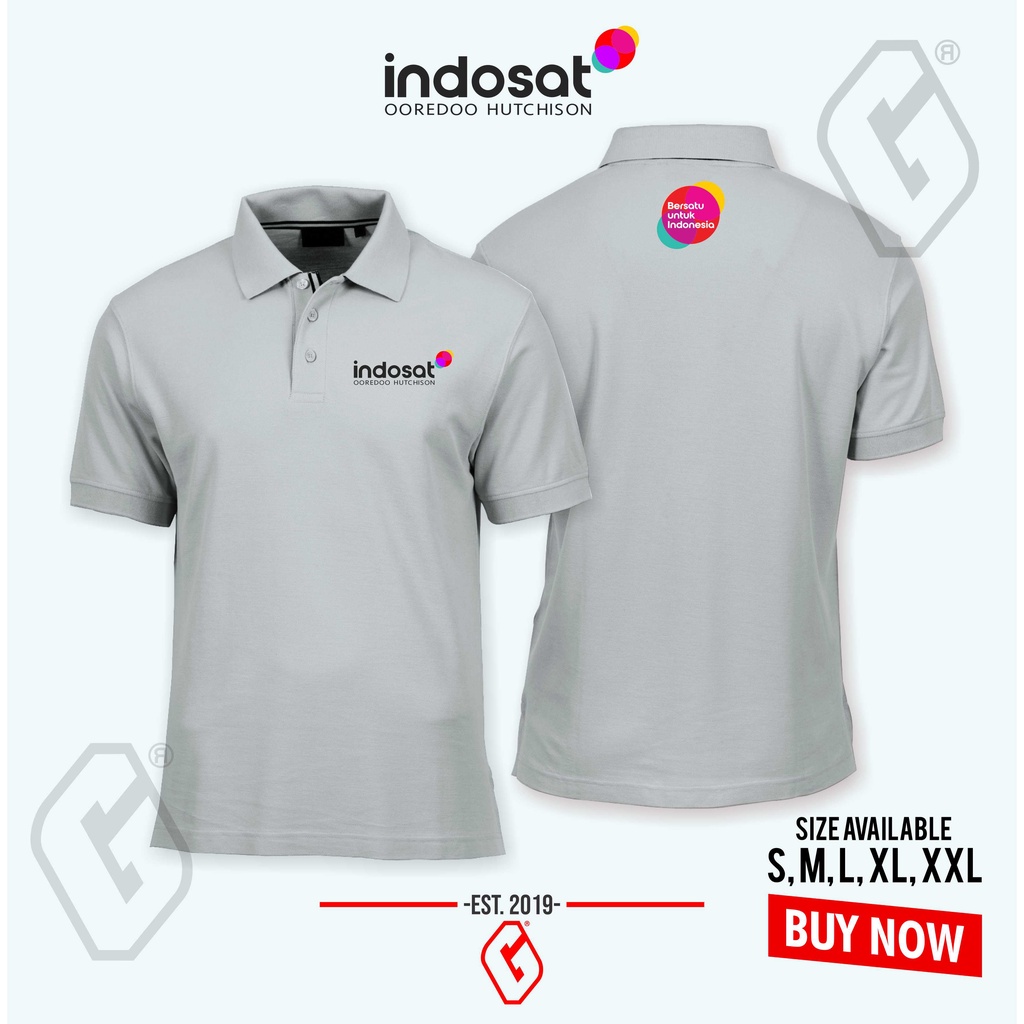 polo shirt indosat ooredoo / baju kerah ooredoo indosat