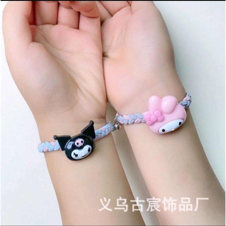 NEW] gelang magnet Couple kuromi hitam-pink/ gelang persahabatan