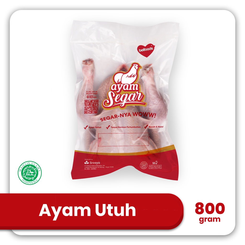 AYAM UTUH SREEYA 800GR FROZEN WHOLE CHICKEN HALAL KARKAS BROILER