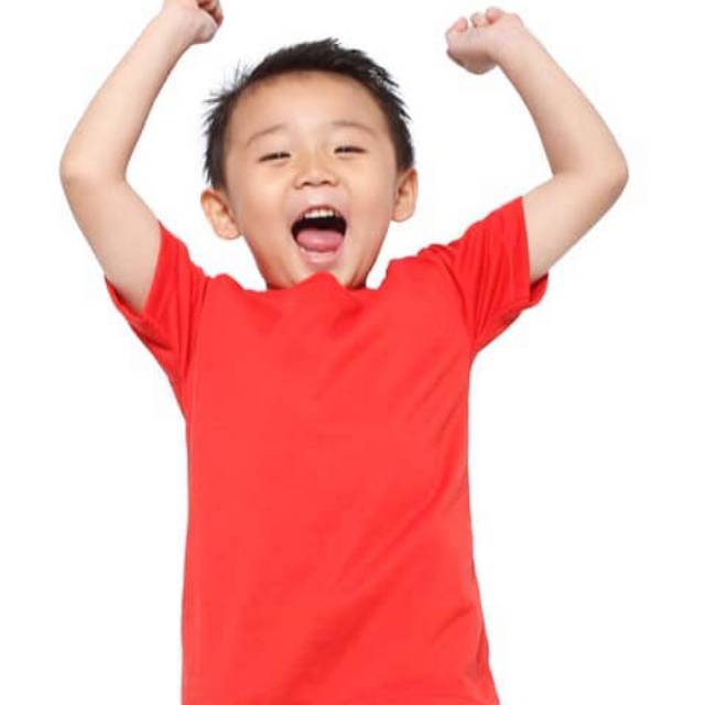 Kaos polos anak merah