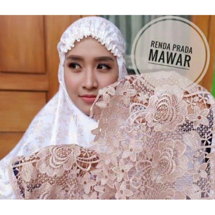 Mukena dewasa foil pradaa renda mix twotone mukenah pakaian sholat wanita dewasa hantaran foil renda mukena renda pradaa seroja