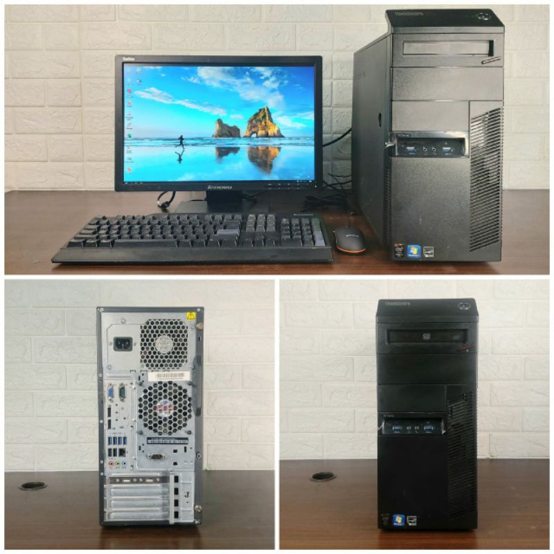 Paketan PC Lenovo M93P Tower Intel Core i5 Gen 4 Ram 4 GB DDR 3 HDD 500 GB Lcd 19in