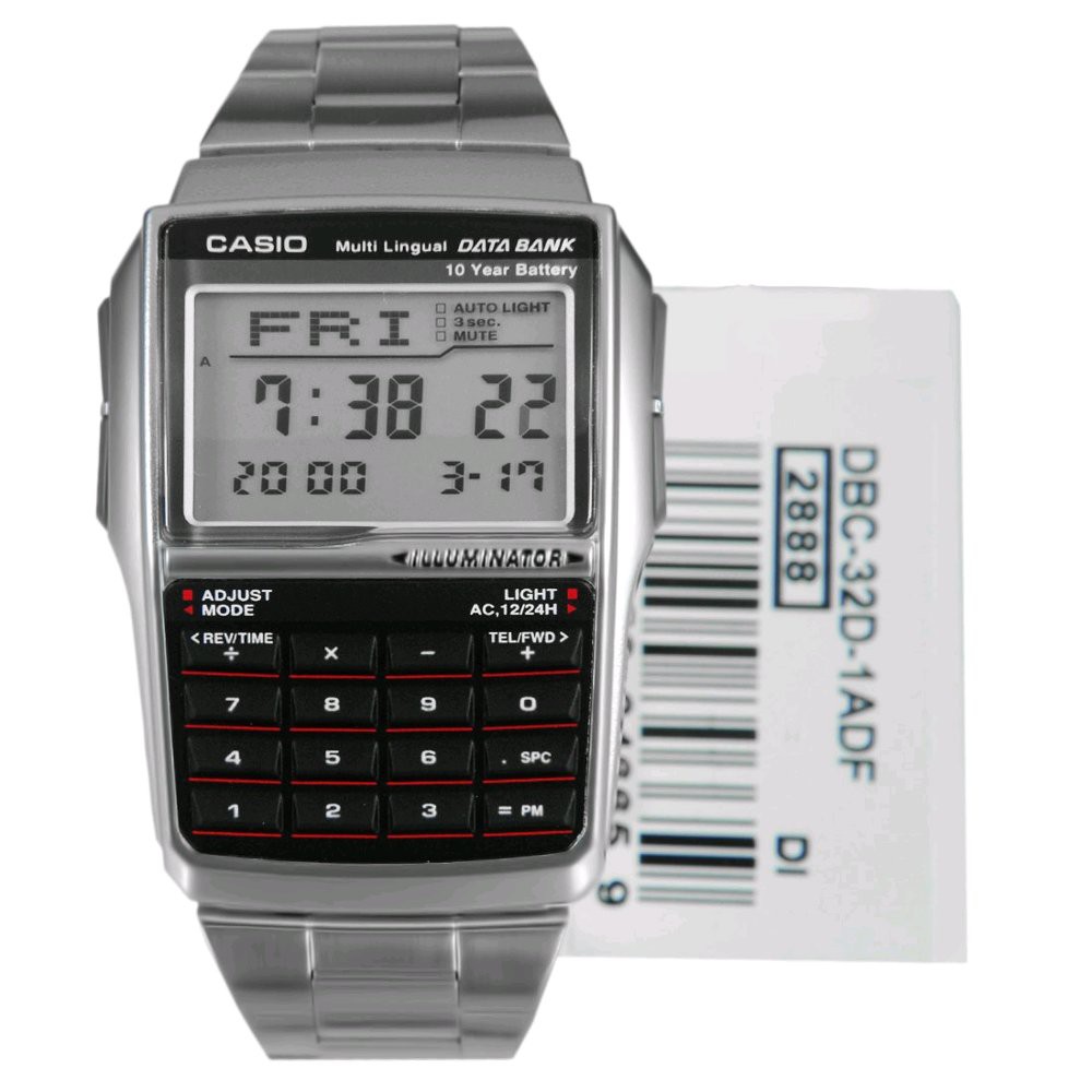 Jual Jam Pria Casio Data Bank DBC 32D 1A Original Diskon