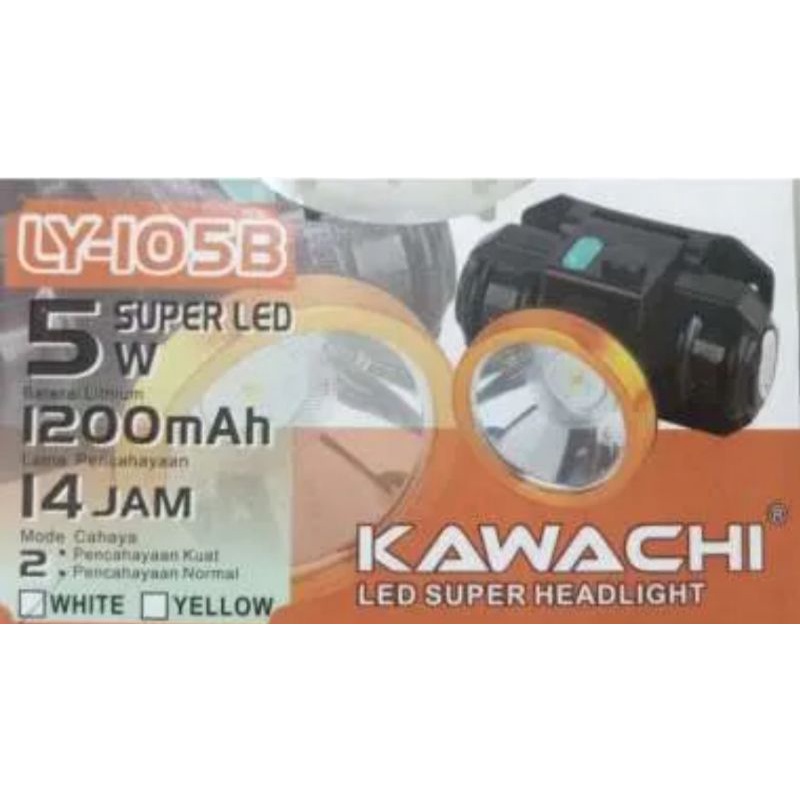 Senter Kepala Kawaci 105 (Putih/Kuning)