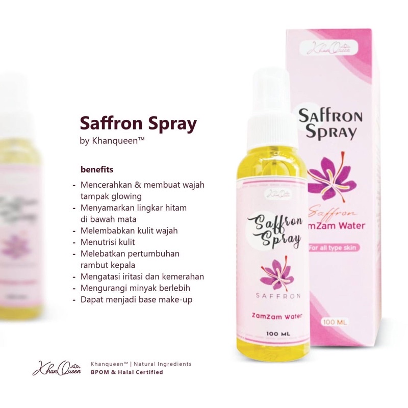 [COD] SAFFRON SPRAY WITH ZAMZAM WATER | BY KHANQUEEN