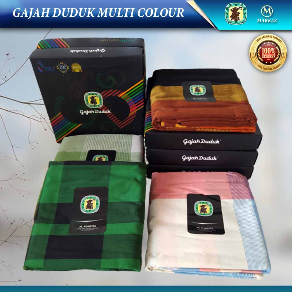 SARUNG LARIS PRIA GAJAH DUDUK MULTI COLOUR [ RETAIL DAN GROSIR ] MURAH