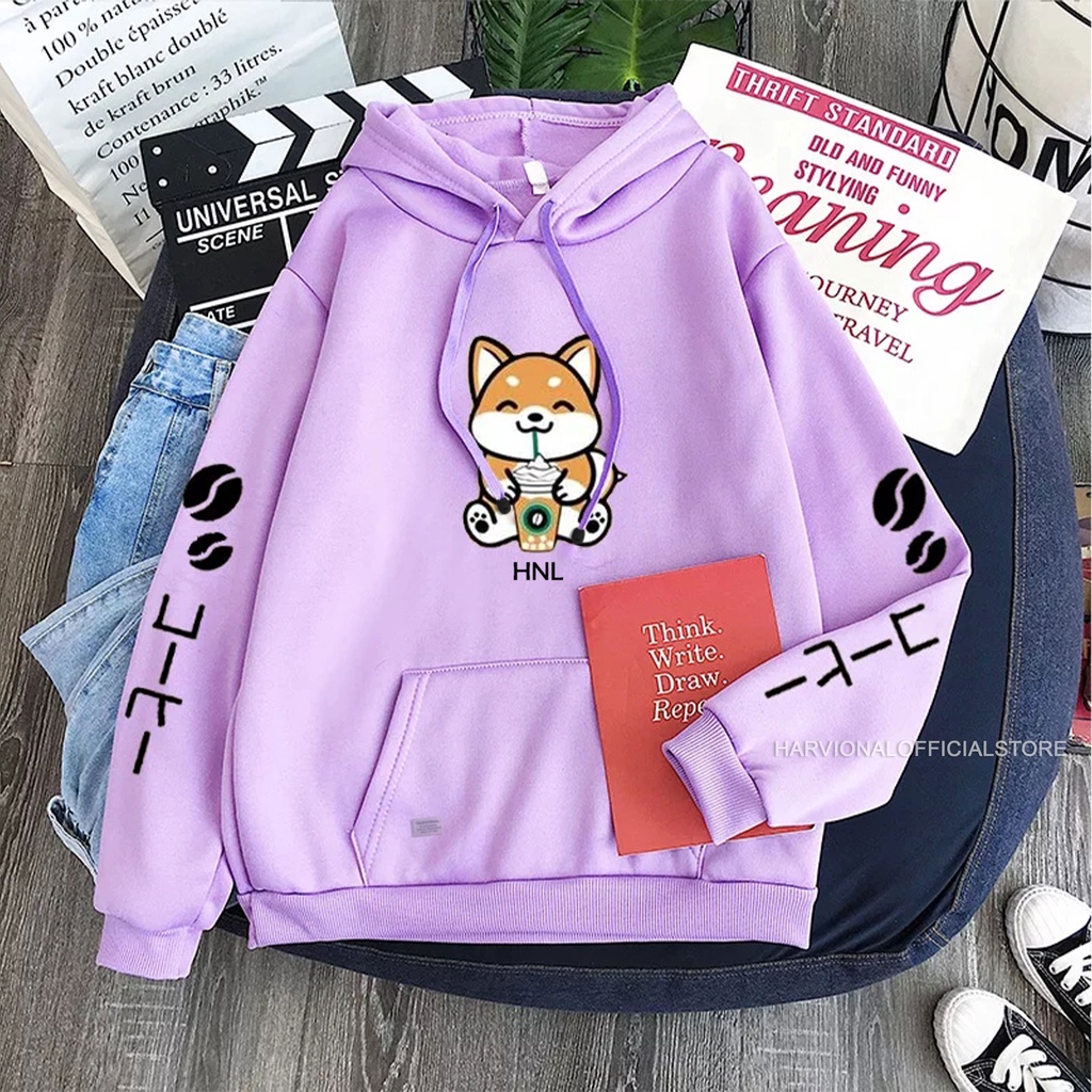 Parisdivarious Sweater Hoodie Jemper Hachiko Bahan Fleece Size S - XXL (Pria &amp; Wanita)