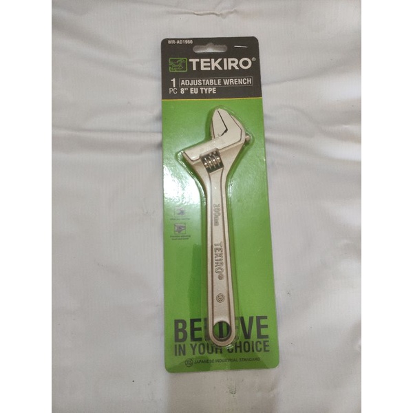 TEKIRO KUNCI INGGRIS 8 INCH/KUNCI BAGO/ADJUSTABLE WRENCH TEKIRO