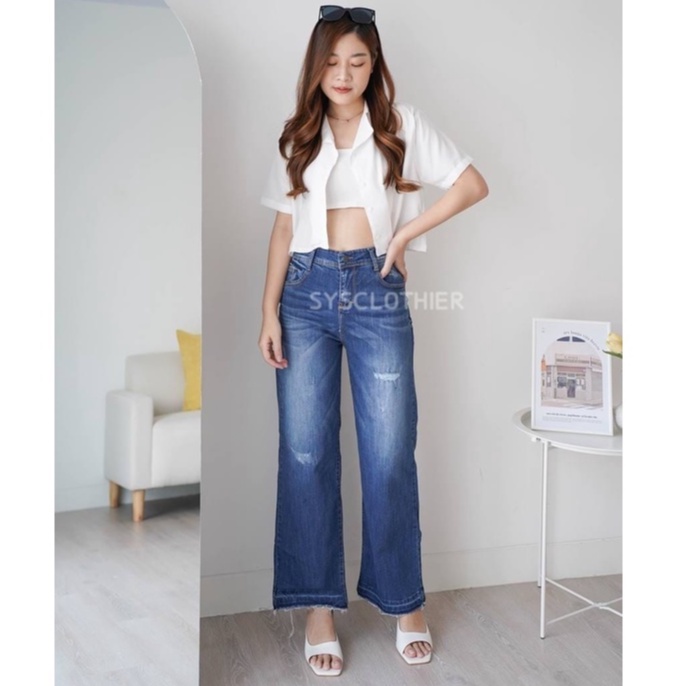 CELANA JEANS WANITA LONG PIPE JEANS SERIES -SYSCLOTHIER