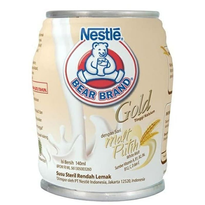 

BEAR BRAND Gold Malt Putih kaleng 140ml