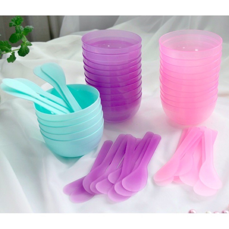 Mangkok Masker Set / Mangkok Masker Set Murah (Mangkok+spatula)