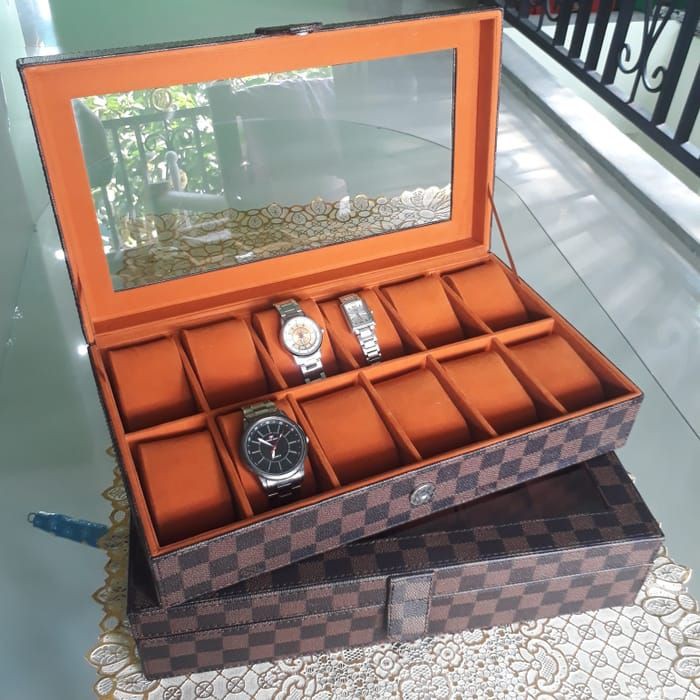 Kotak Jam Tangan Isi 12 Motif | Tempat | Wadah | Kotak Jam tAngaN | Box Jam Tangan Isi 12