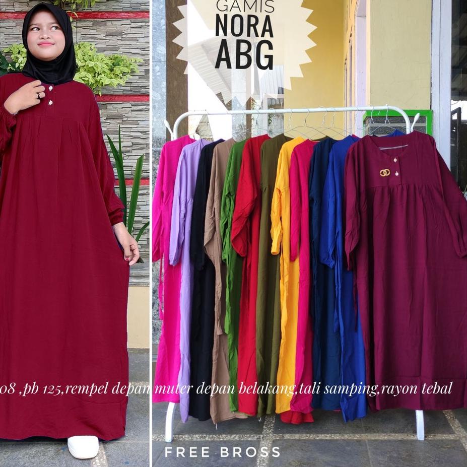 Terbaru.. GAMIS ANAK NORA REMAJA TANGGUNG ABG RAYON PREMIUM / GAMIS ANAK PEREMPUAN UMUR 7-8-9-10-11-