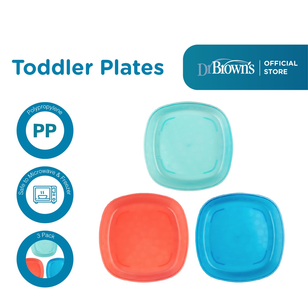 Dr Brown's Toddler Plates 3pcs