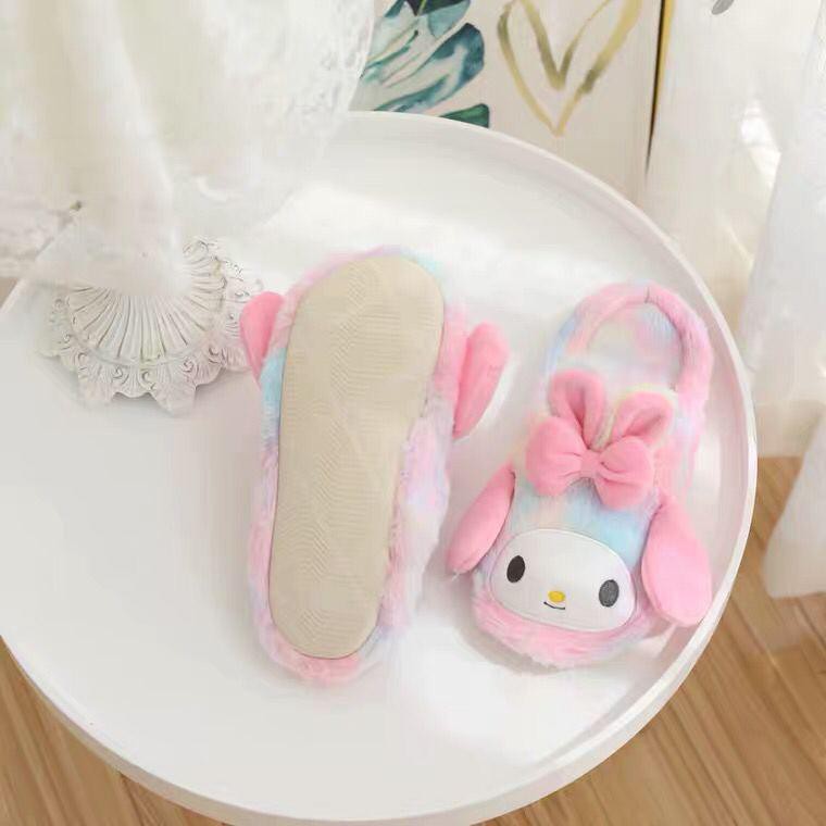 SANDAL RUMAH HELLO KITTY MELODY KUROMI CINNAMOROLL POMPOM PURIN KUCING ANJING SEPATU