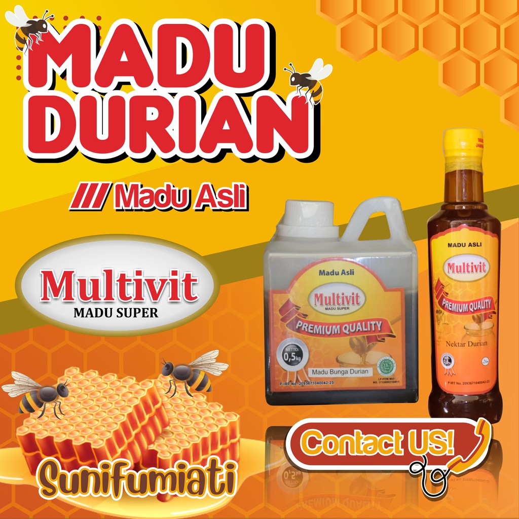 

MAdu Multivit Nektar DURIAN 500gr | MADU ASLI 100%