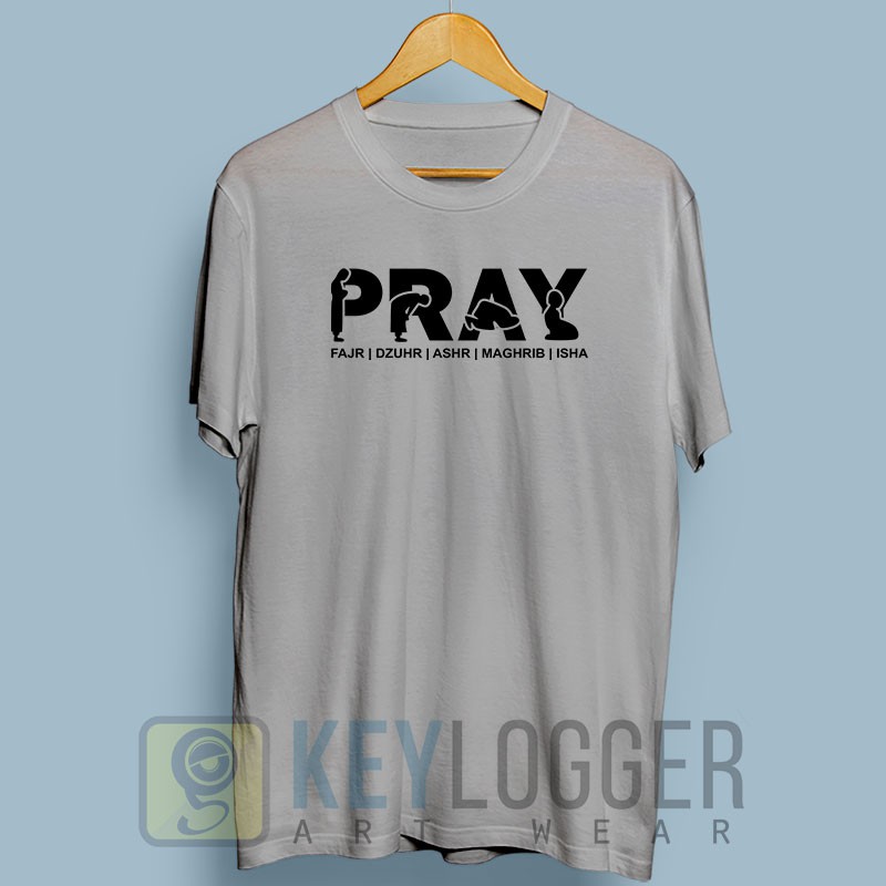 Kaos Dakwah Islami Pray Distro Muslim 68-abu abu