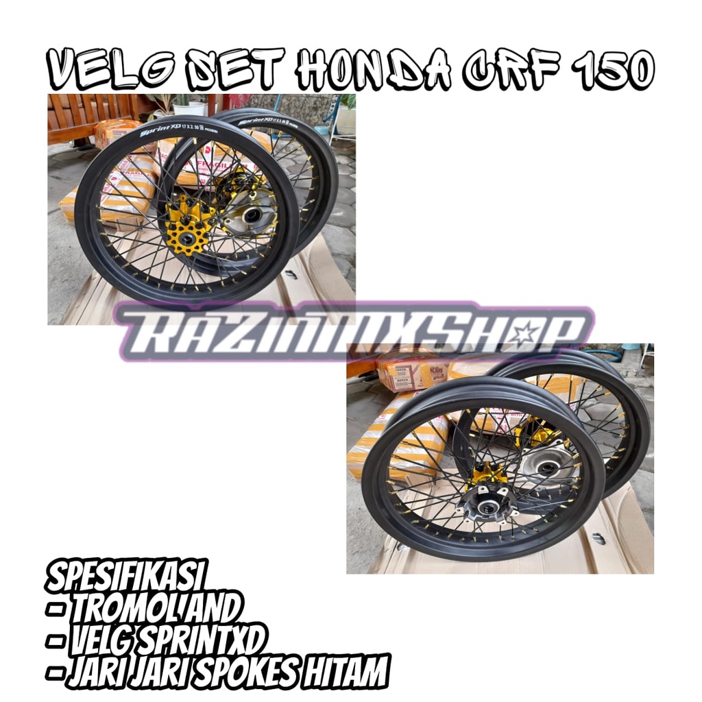 PAKET VELG SUPERMOTO CRF 150 WHEELSET SUPERMOTO CRF 150