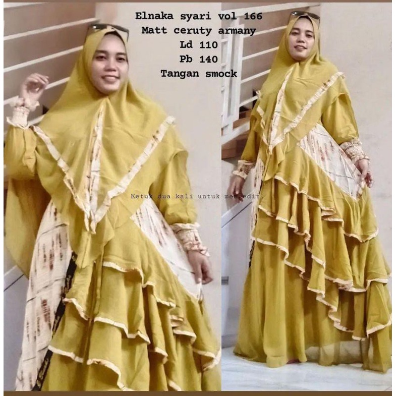 GAMIS SET ELNAKA SYARI / Gamis set ceruty bordir