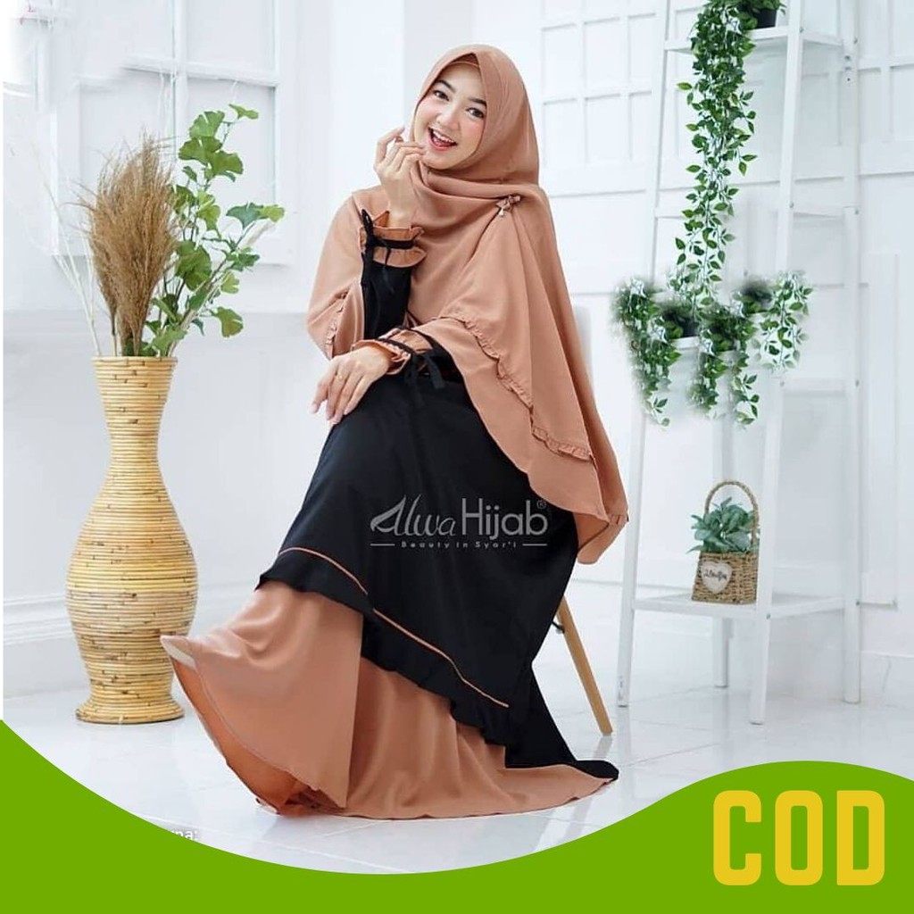 [ COD ] Nasywah Baju Gamis Syari Terbaru Dress Muslim set khimar Wanita