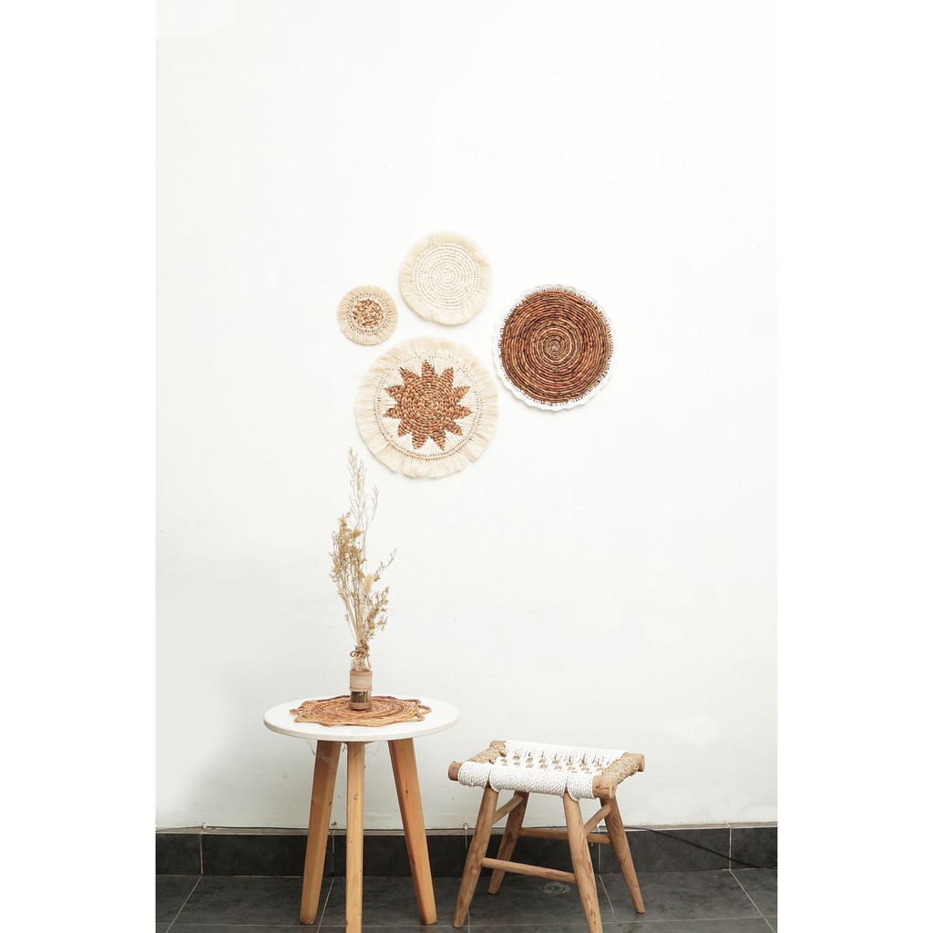 Hiasan Dinding Anyaman Eceng Gondok Dekorasi Ruangan Wall Decoration