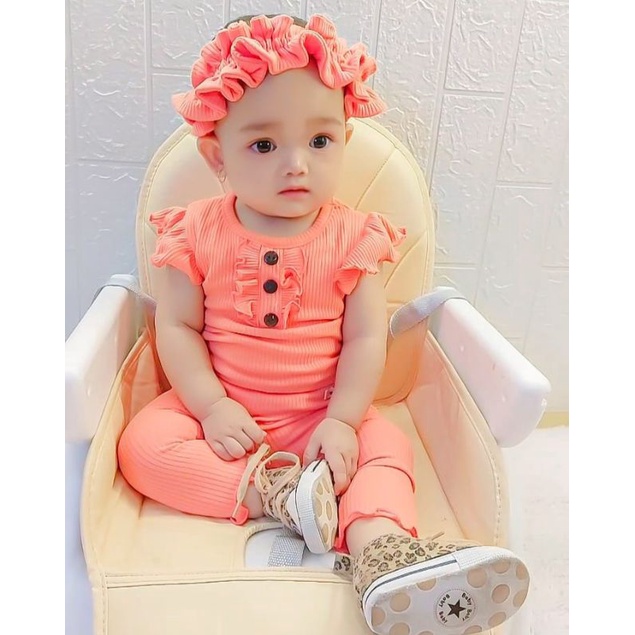 0-18 BLN SETELAN BAYI FRECELIA BABY PRECELIA FREE HEADBAND (VERSI A)