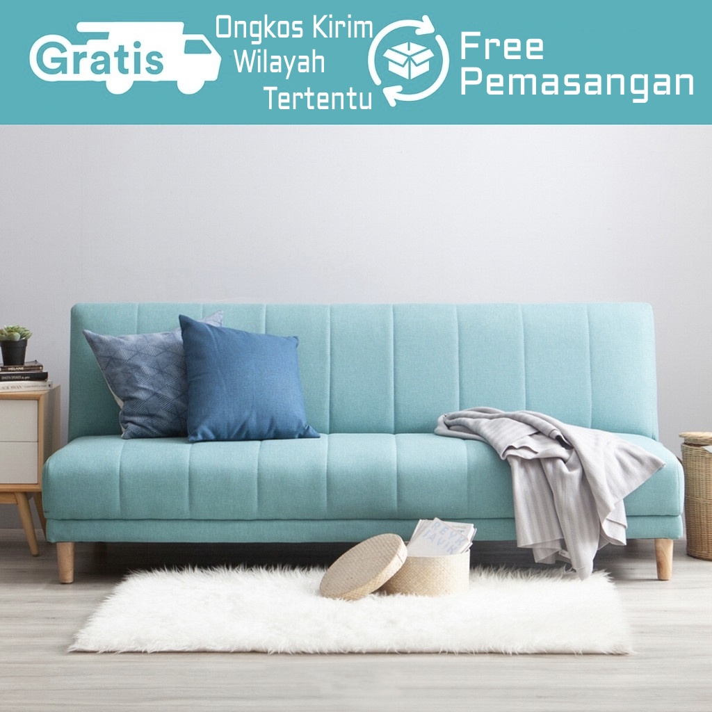 Sofa bed Minimalis Kaki Retro Kain daphnie