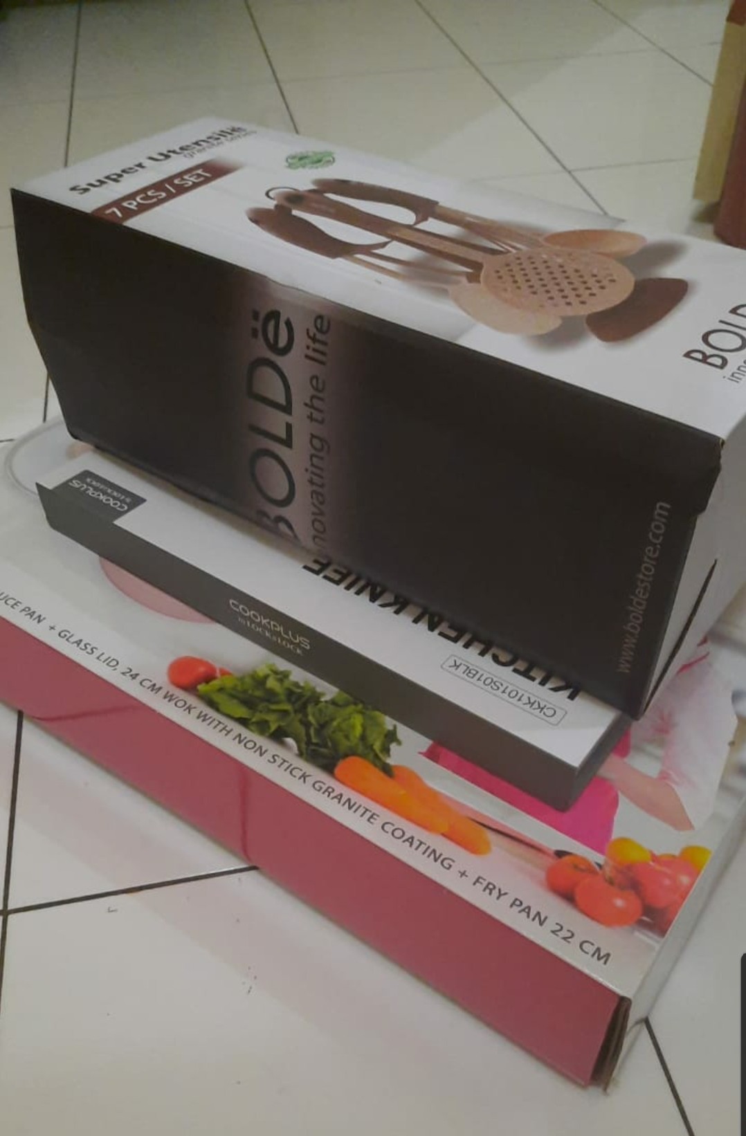 Bolde Super Utensile Granite Series 7 Pcs Spatula Set Alat Masak Beige