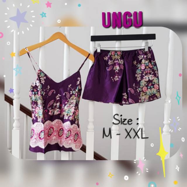 Baju Tidur Satin Silk Hotpant JSF