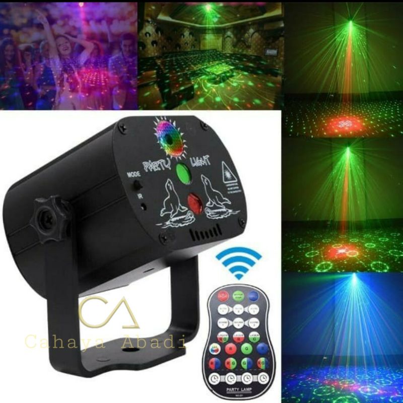 Lampu Disko | Laser Proyektor Disko Party Club DJLight 60 Mini LED RGB