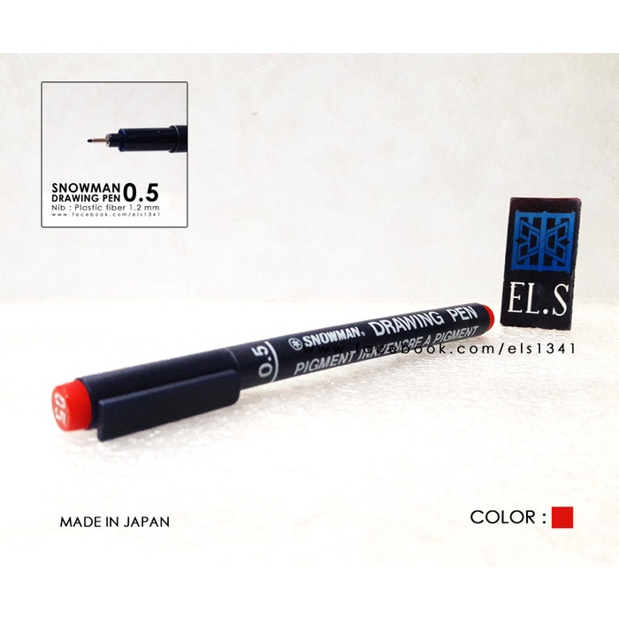 

Pendrawing- Snowman Drawing Pen 0.5 Merah -Drawing-Pen.