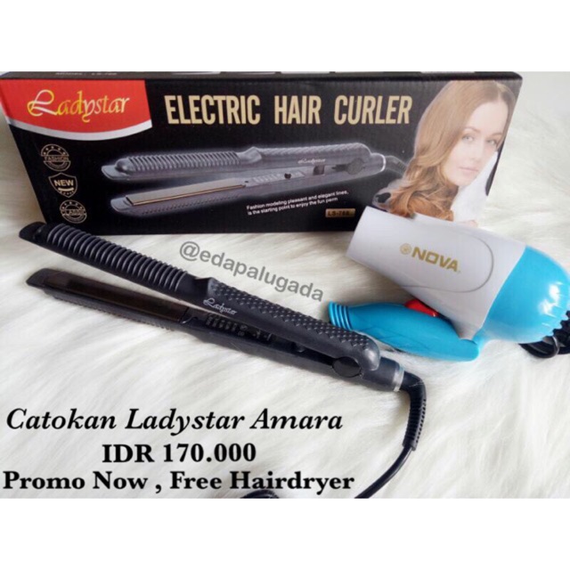 catokan ladystar  ls 768 original, catokan 2in1 , catokan curly, BEST SELLER