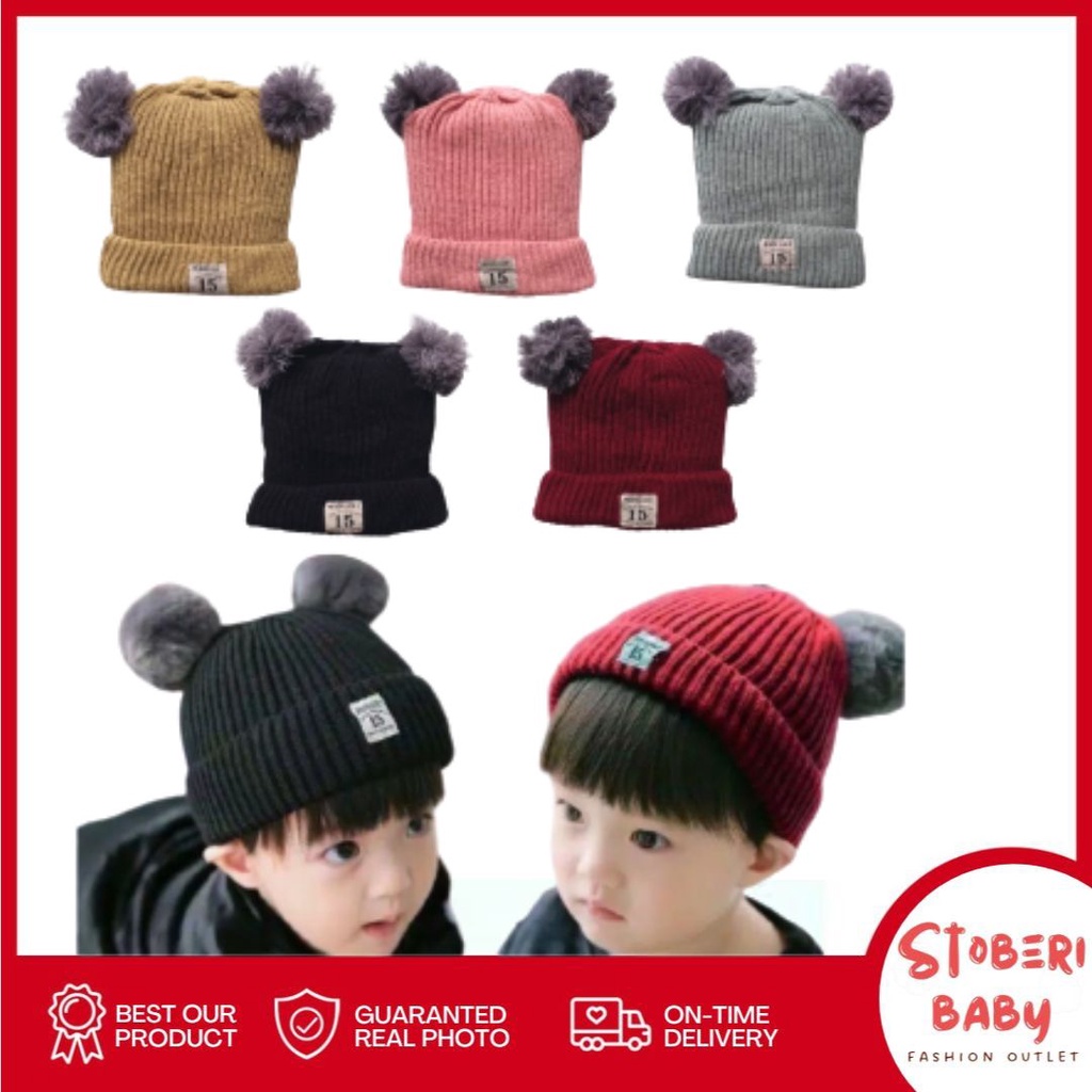 stoberi baby - KUPLUK ONE FIVE (I) Topi Anak Lucu Model Kupluk Usia 0 Sampai 3 Tahun Kualitas Terbaik