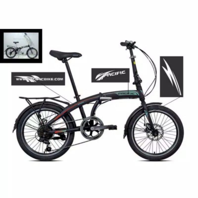 Frame Sticker Cutting Sepeda Lipat Pacific