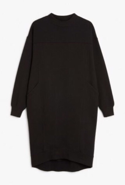black sweat dress