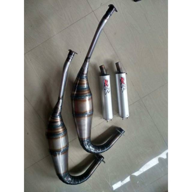 Knalpot Ninja R,SS,RR. GJR Original Plat Galvanis