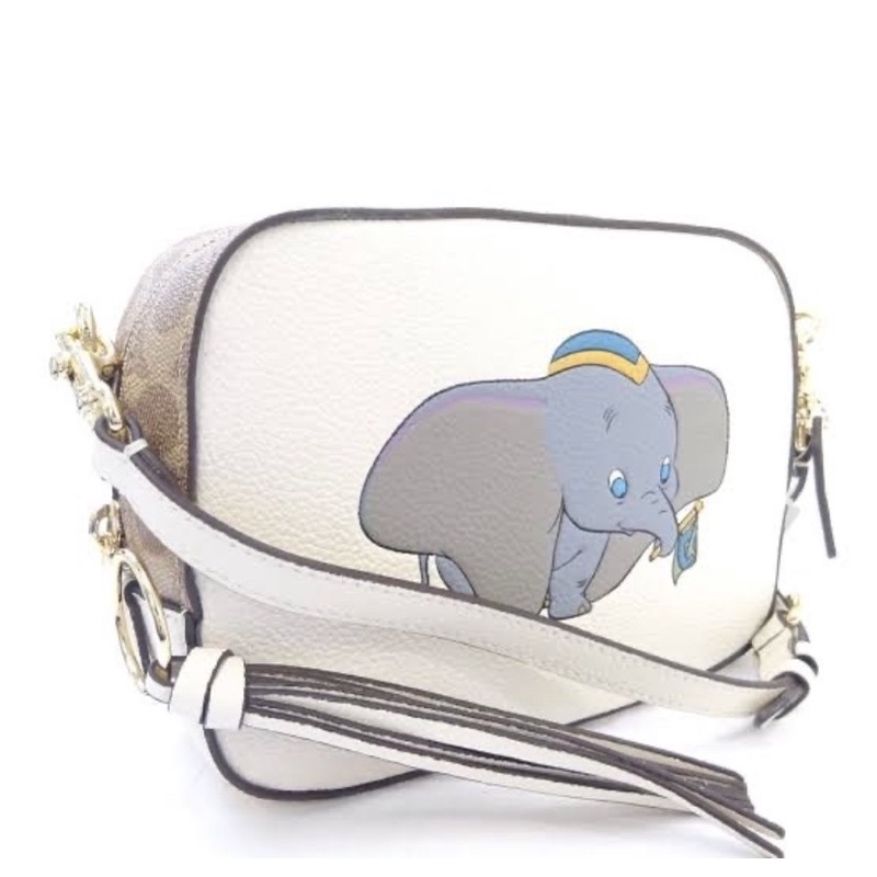 DISNEY X COACH CORNER CAMERA SLING BAG WITH DUMBO (COACH 69252)