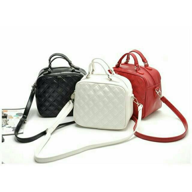 SLING BAG  Gratis Pom Pom Slinga Bag SQUARE TAS selempang