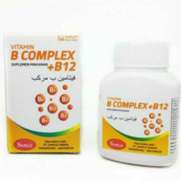 Vitamin B Complex + B12 Samco isi 100 butir