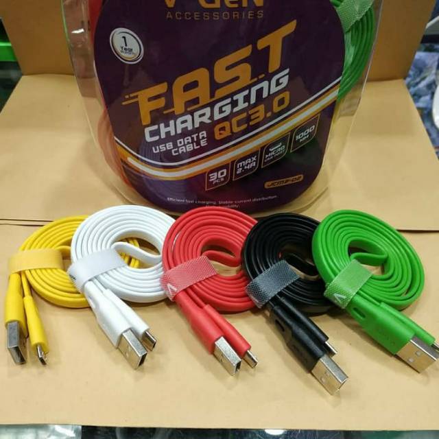 kabel data VGEN MICRO USB fast charging 2,4A mantul USB micro USB UNIVERSAL murah meriah