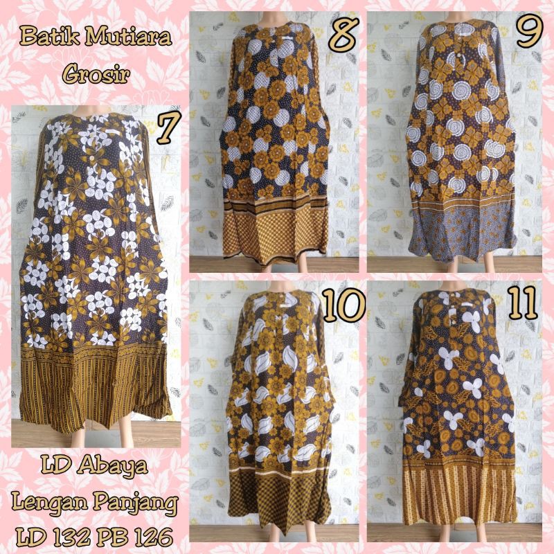 Daster Ibu ABY Lengan Panjang HAP Jumbo LD 140 Adem Busui Friendly Coklat