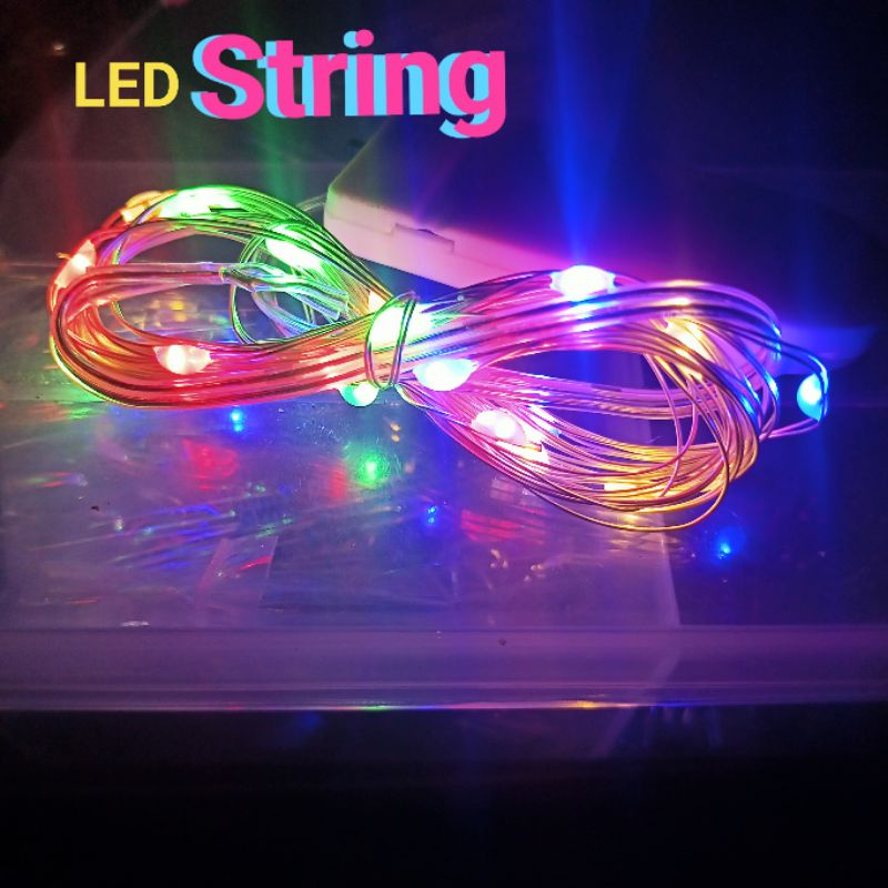 LAMPU STRING LED 2 meter multi colour ( LED Layang layang )