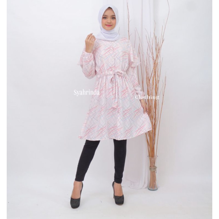 TUNIK WANITA IMPORT PREMIUM SHAKILA MOTIF TALI SERUT