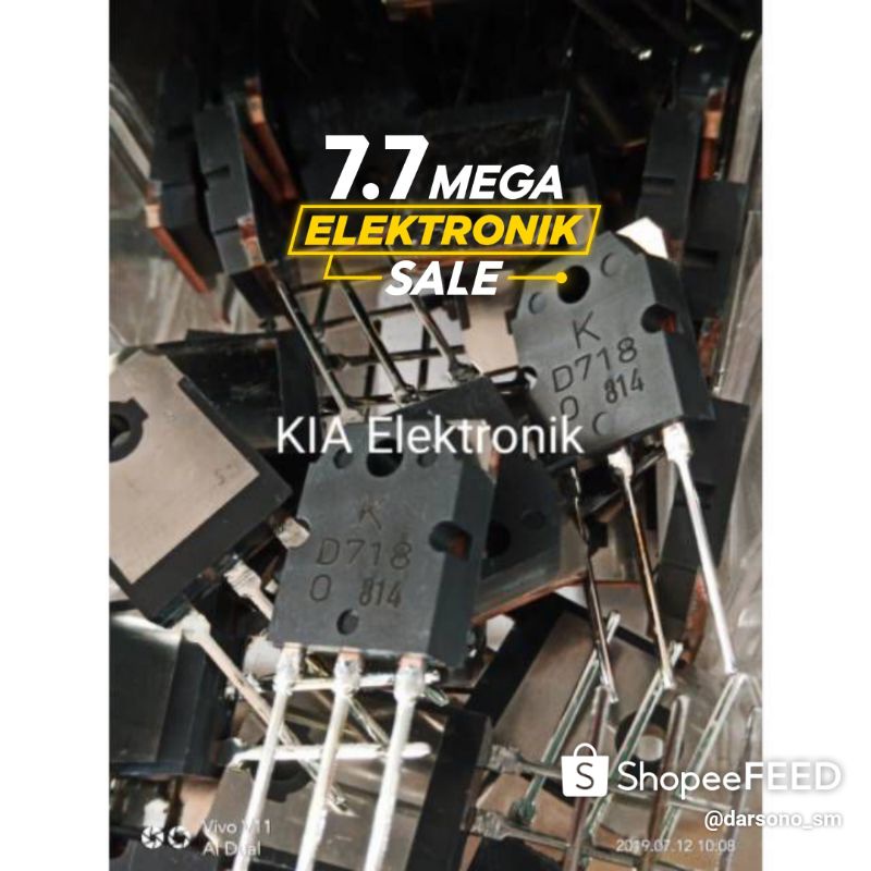 Grosir Murah Transistor 718 Fet D718 TR Mosfet  K 718 NPN atau ic / Transistors D718 Ori