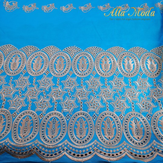 

Alta Moda Katun Bordir Motif Bunga Bintang Biru (1M)