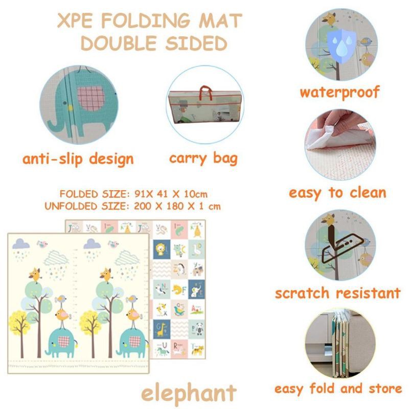 Right Start XPE Folding Mat Double Sided Matras Lipat