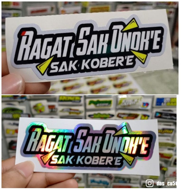 sticker printing RAGAT SAK ONOKE SAK KOBER.E