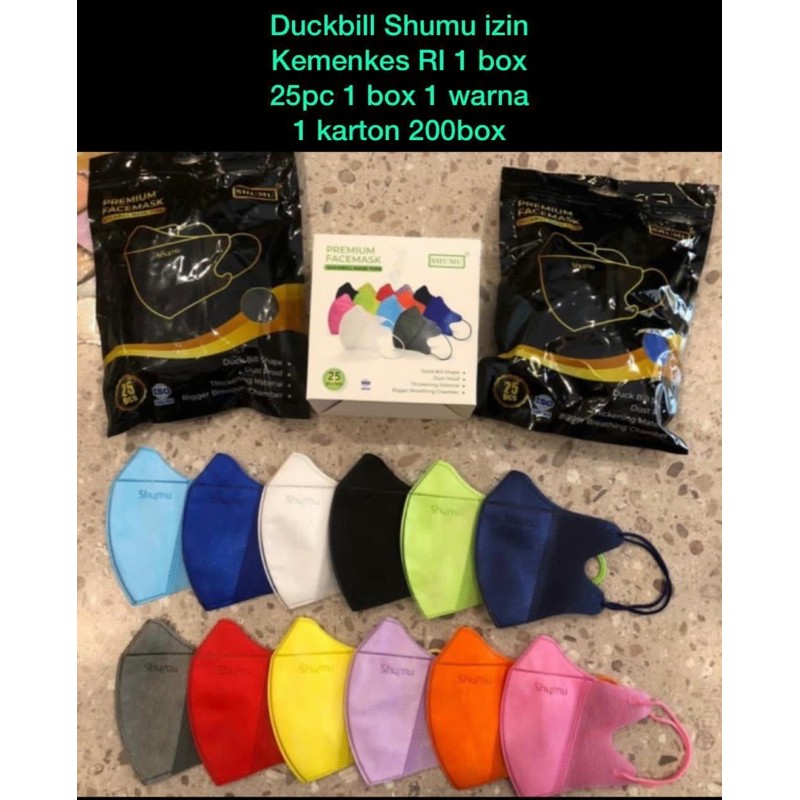 SHUMU DUCKBIL GARIS isi 25pcs KEMENKES AKD